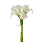 Bouquet fleurs artificielles, en polyéthylène: Calla Lily, blanc 35cm